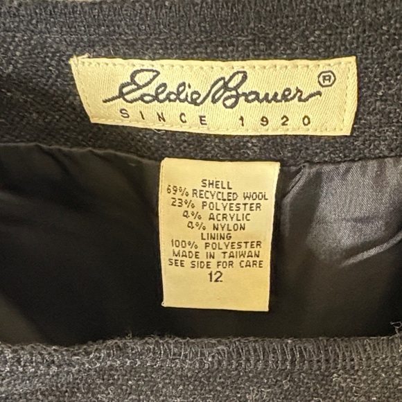 Eddie Bauer Black Midi Skirt with Gray Accents - Picture 2 of 5